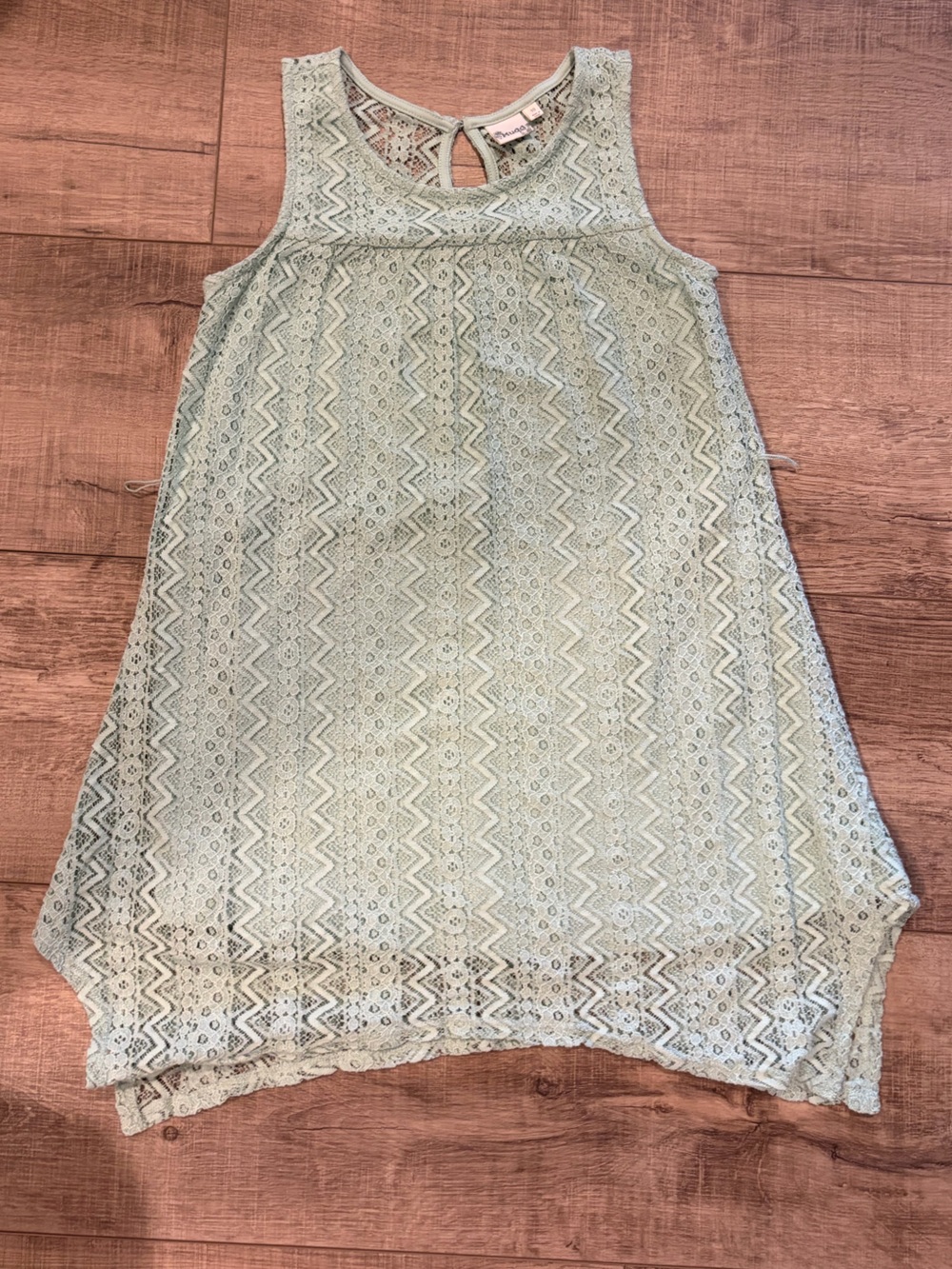MUDD Girls Lace Overlay A-Line Dress - Mint